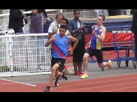22''09: VAILHE Baptiste (200m JUM S5) -  Chpts régionaux Cadets-Juniors PONTOISE,  8 juin 2019