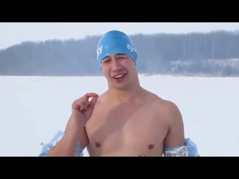 Winter Swim Challenge - Doug jumps in