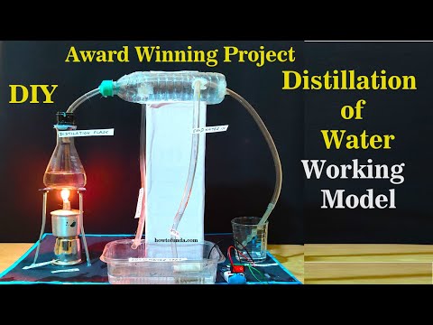 distillation of water working model for science exhibition diy howtofunda