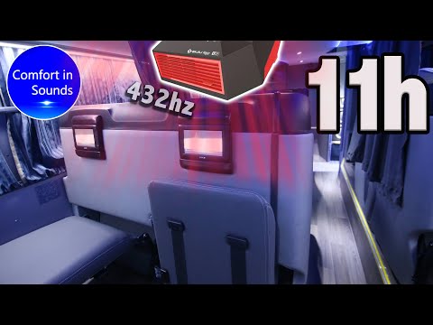 Heater Noise Inside a Luxury Travel Bus to Sleep Deeply 432hz Black Screen - White Noise - No Ads