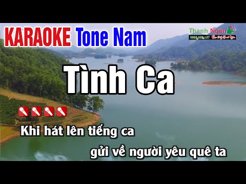 Tình Ca ( Hoàng Việt ) Karaoke Tone Nam | Beat Chất Lượng Cao 2022 - Nhạc Sống Thanh Ngân