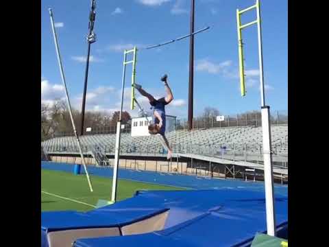 High School Pole Vaulter Almost Snaps Himself In Half