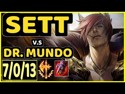 YANG (SETT) vs DR. MUNDO - 7/0/13 KDA TOP GAMEPLAY - BR Ranked DIAMOND
