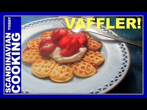 Norwegian Waffles ♥ Vaffler ♥ How To Make Homemade Norwegian Waffles