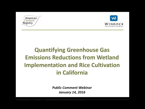 Watch ACR Webinar: Methodology for Quantifying GHG Reductions from California Wetland Implementation on YouTube