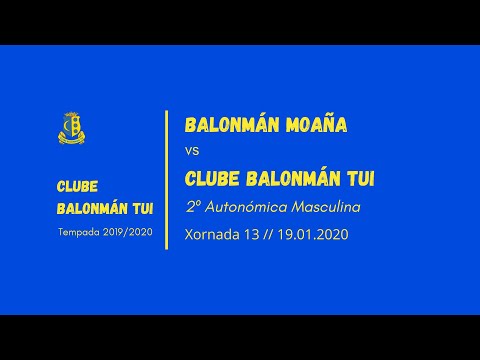 Balonman Moaña vs Clube Balonmán Tui. Xornada 13 2ª Autonómica Masculina. 19-01-2020