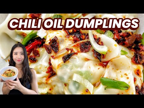 Dumplings can be easy to make too! Shrimp Dumplings in Red Chili Oil🍤 🥟🌶 香辣虾饺 how to wrap dumplings