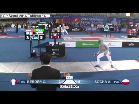 FE F S Individual Seoul GP 2016 T16 04 green SOCHA POL vs BERDER FRA