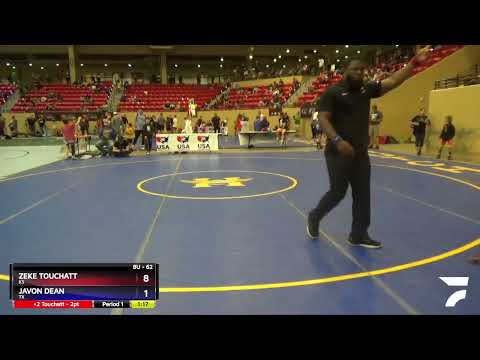 62 Lbs Round 3 - Javon Dean, TX Vs Zeke Touchatt, KS A25a
