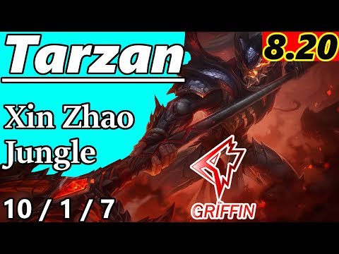 Tarzan as Xin Zhao Jungle - S8 Patch 8.20 - KR Challenger - Full Gameplay
