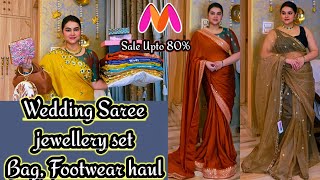 Huge Myntra sale upto 80% off wedding Wear Saree, jewellery set,Bag & Footwear haul @PoojaRikichoyal