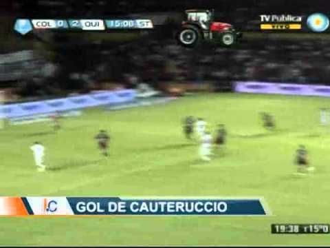 Gol de Martín Cauteruccio Colón 0 Quilmes 3. Torneo Final 2013 Infobae.com)
