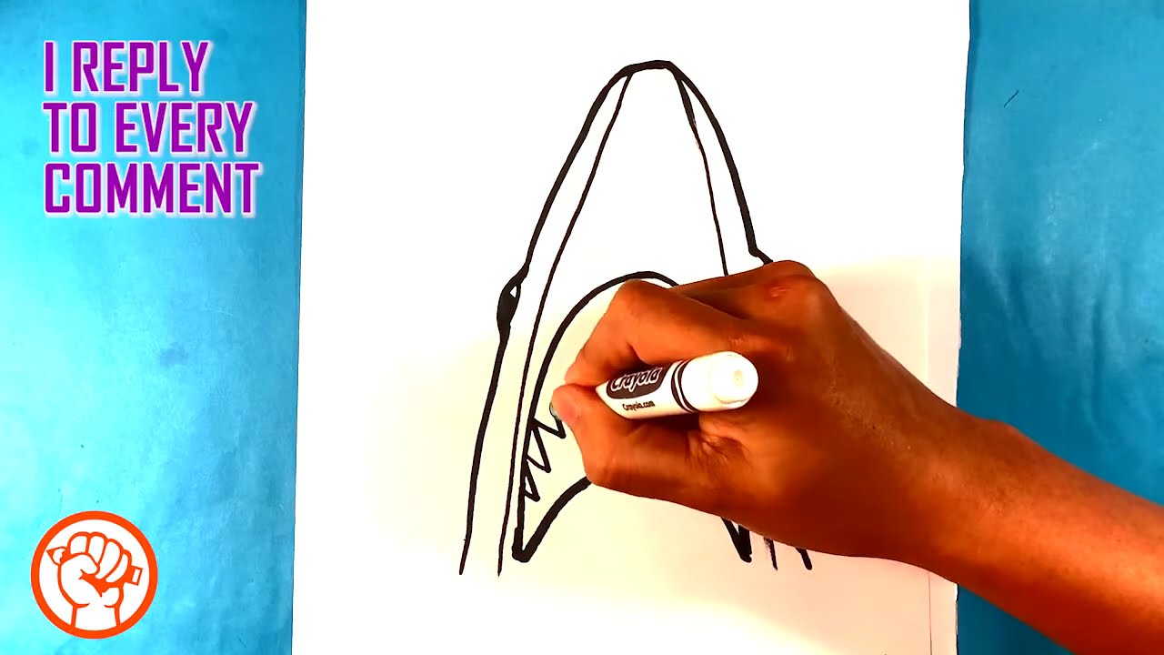 How to Draw Jaws - Shark - Easy Pictures to Draw