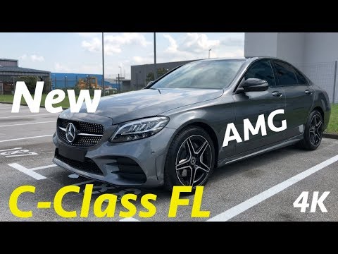 Mercedes-Benz C-Class FL AMG package 2019 first in depth review in 4K -ambient lights in dark