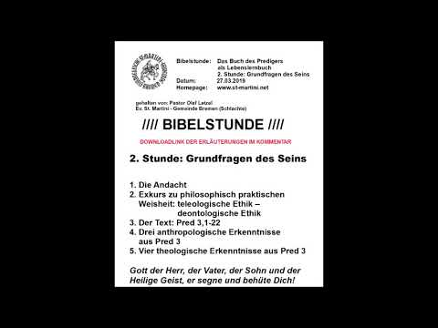Bible study from March 27, 2019 - The Book of Ecclesiastes as a book for life lessons / 2nd lesso...