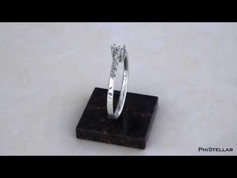 PhiStellar PA1023-3DW White Gold Engagement Ring with Diamond