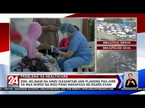 DOH, kukuha raw ng karagdagang nursing assistants para makatulong sa kakulangan… 24 Oras Weekend