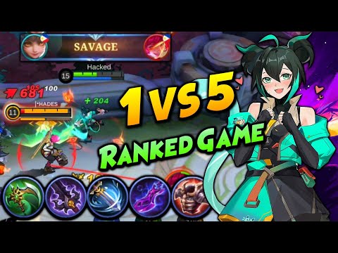 1 vs 5 SAVAGE!! Wanwan Best Build to Wipe Out all your Enemies Alone in Ranked Game!