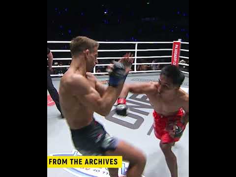 From the Archives 🎞️ Kevin Belingon unleashed a DEVASTATING spinning back kick to stop Andrew Leone!