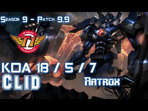 SKT T1 Clid AATROX vs SEJUANI Jungle - Patch 9.9 KR Ranked