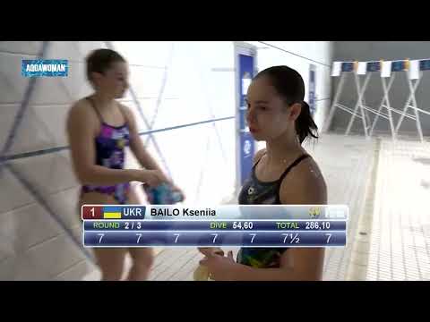 Kseniia Bailo Ukraine — 1m Springboard — Junior Diving Championships #diving