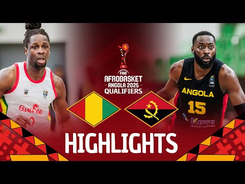 Guinea 🇬🇳 v Angola 🇦🇴 | Highlights | FIBA AfroBasket 2025 Qualifiers