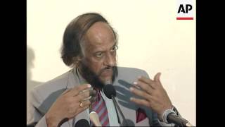 Nobel Peace Prize winner Dr Rajendra Pachauri news conference