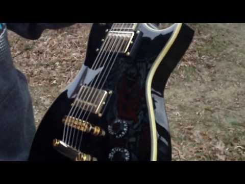 ESP LTD EC-256 Black Electric Guitar Gold