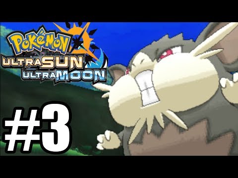 Pokemon Ultra Sun & Ultra Moon Gameplay Walkthrough Part 3 [ 3DS ]