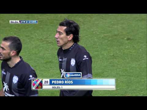 Gol de Pedro Ríos (2-2) en el Atlético de Madrid - Levante UD - HD
