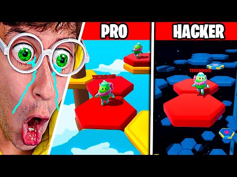 New PRO vs HACKER Map 😎! (Space Drop in the FINAL 🚀) - Stumble Guys TEKENDO