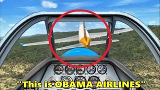 Group Flight Chaos with &quot;OBAMA AIRLINES&quot; (FSX Multiplayer)