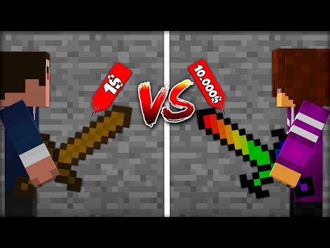 МЕЧ ЗА 1$ ПРОТИВ МЕЧА ЗА 10000$ в МАЙНКРАФТ 100% троллинг ловушка minecraft