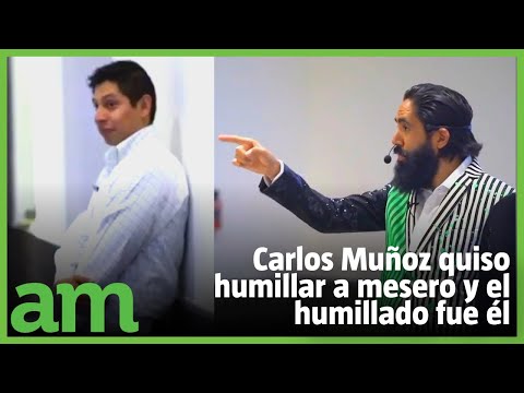 Carlos Muñoz is being sued for "humiliating" a waiter.