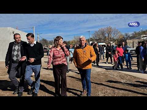 Poggi inauguró la renovación de veredas en uno de los principales accesos a San Gerónimo