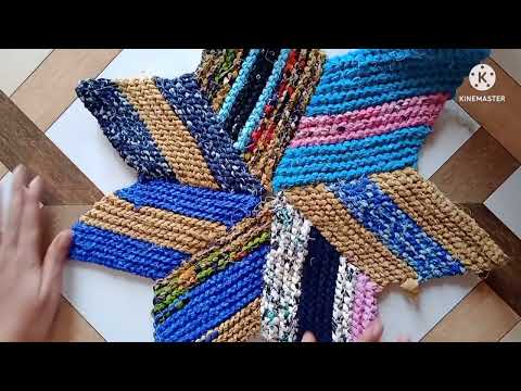 New design doormat/ star shaped ka doormat banaye / very easy 👌👌
