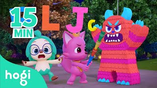 C is for Candy 🍬, Chocolate 🍫, Cookie🍪｜ABC Song｜Learn ABC｜15 min｜ABC for Kids｜Hogi Pinkfong