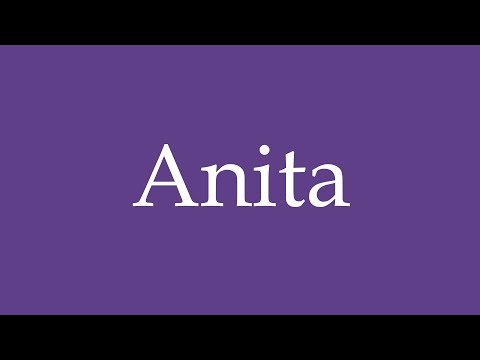 Como Pronunciar ''Anita'' Correctamente en Español