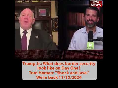Tom Homan on Day One border look like: “Shock & awe”; Ron Johnson: Trump coalition Musk, RFK