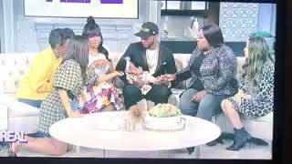 Remy Ma and Papoose showing off The Golden Child to the real cast !!🌹🌸