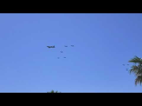 F-16 and F-35 Flyover