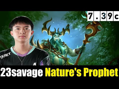 🤯23savage [Nature's Prophet] CARRY  7.39c - DOTA 2 HIGHEST MMR #dota2 #dota2gameplay #23savage