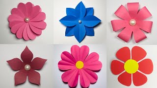 6 Easy Paper Flowers | How To Make Easy Paper Flowers | Flower Making