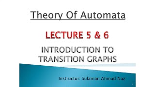 Theory Of Automata - Lecture 5 & 6 - Introduction to Transition Graphs