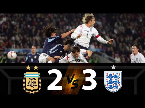 GREAT GAME! Argentina 2 x 3 England - Friendly 2005
