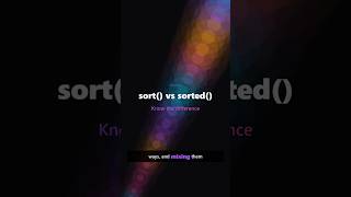 Don't Mix Up sort() and sorted() in Python #python #coding #bugfix