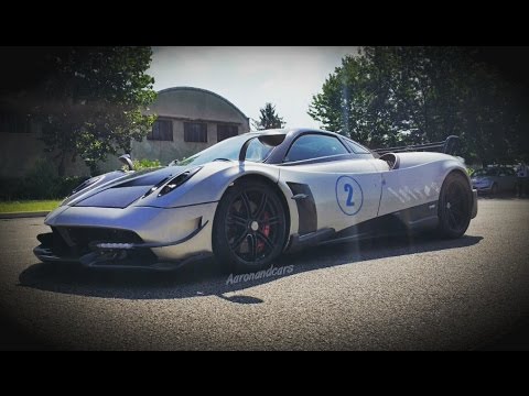 Pagani Huayra BC - special edition - walk around - details - start up sound and INSANE acceleration