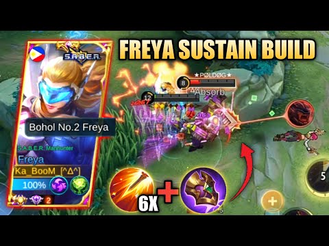 TOP GLOBAL FREYA| SUSTAIN BUILD 2022🔥|FREYA HYPER CARRY|FREYA GAMEPLAY