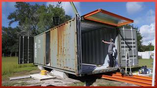 Man Builds Amazing DIY Container House | Low-Cost Housing Start to Finish by @PLAHOUSE-CONTAINER