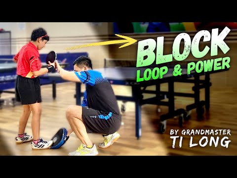 How to do Backhand Block against Forehand Loop spin and power